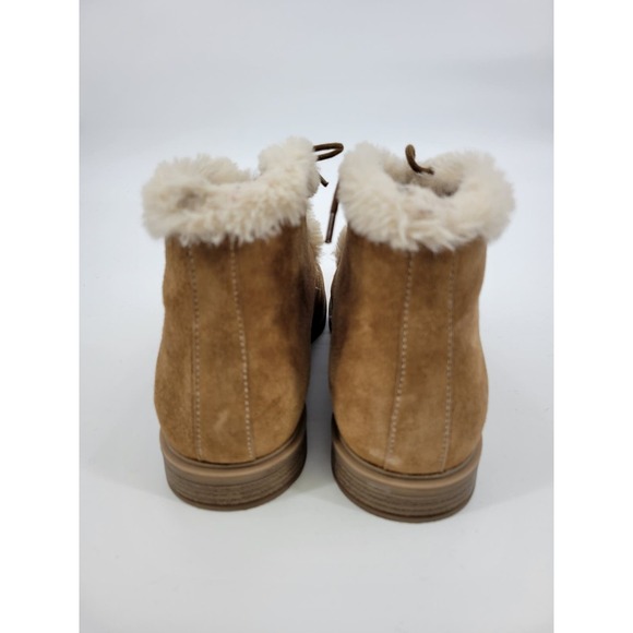 Hush Puppies Bailey Faux Fur Chukka Ankle Boot Bootie Tan Camel 7.5 - Picture 7 of 10